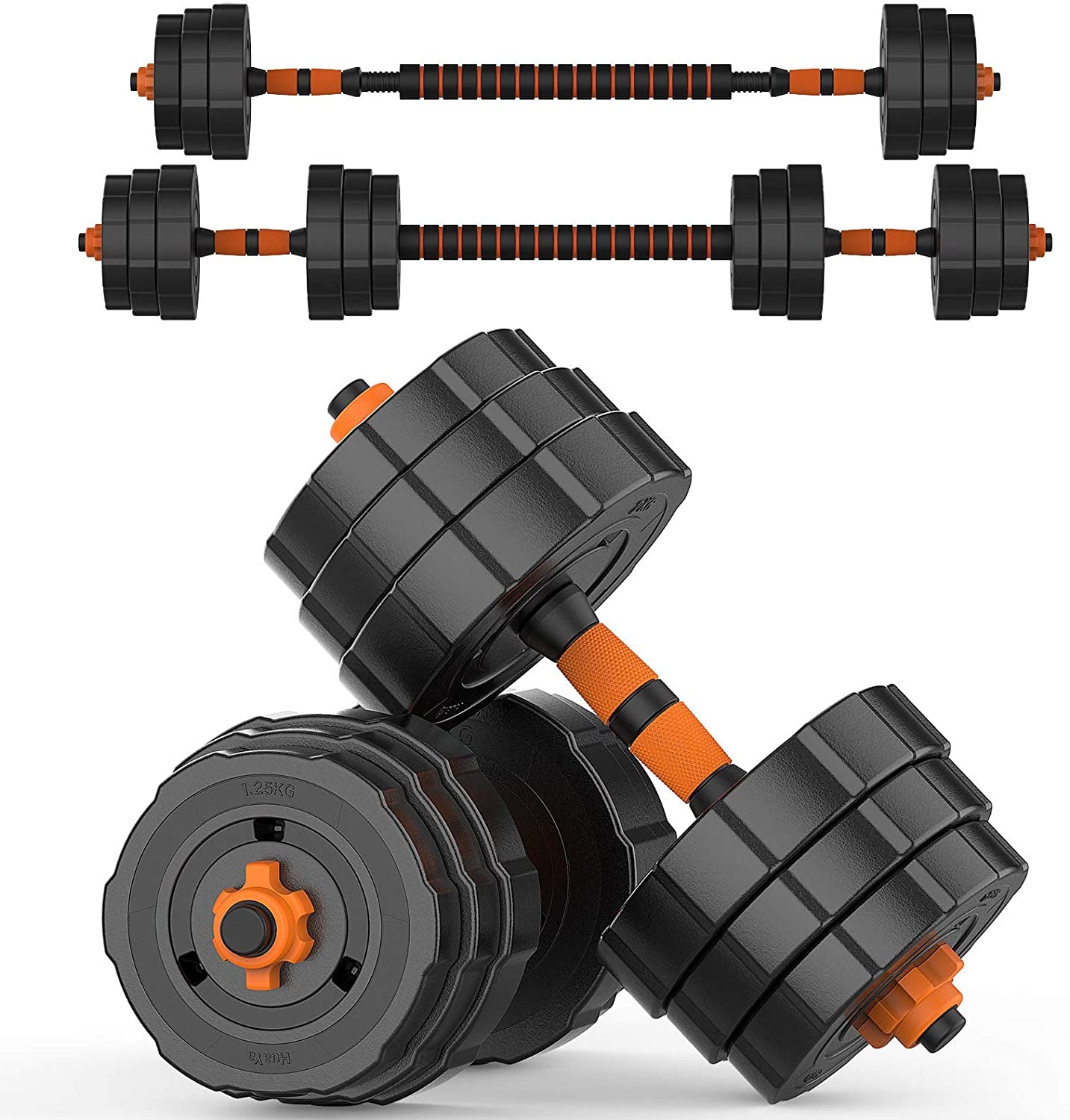 Adjustable Dumbbell/Barbell Combo for Home Gym