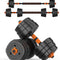 Adjustable Dumbbell/Barbell Combo for Home Gym